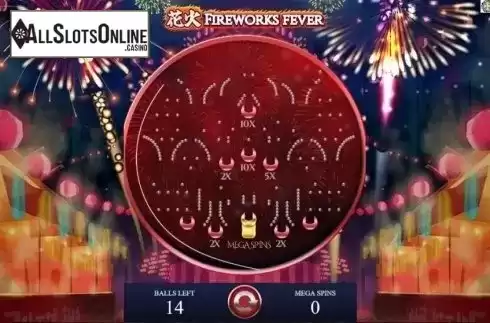 Free Spins Screen. Fireworks Fever from Gamatron