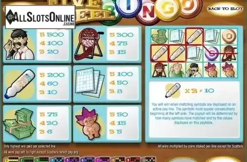 Screen2. Five Reel Bingo from Rival Gaming