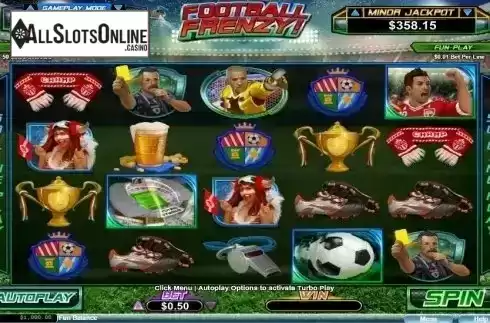 Game Workflow screen. Football Frenzy (RTG) from RTG