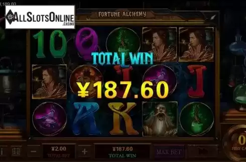 Win screen 3. Fortune Alchemy from XIN Gaming