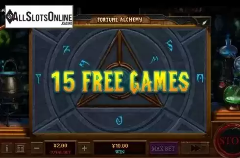 Win screen 1. Fortune Alchemy from XIN Gaming