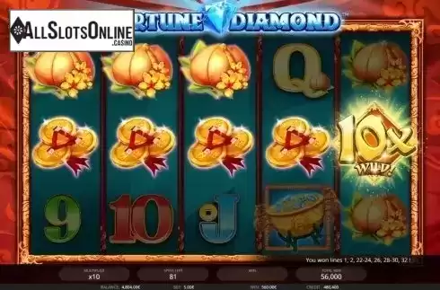 Free spins screen. Fortune Diamond from iSoftBet