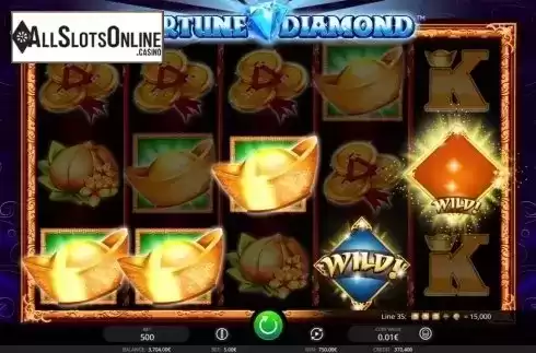 Win screen. Fortune Diamond from iSoftBet