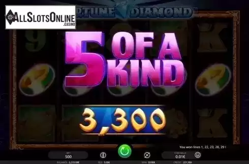 5 of a kind win screen. Fortune Diamond from iSoftBet