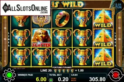 Win screen 2. Fortune Pyramid from Casino Technology