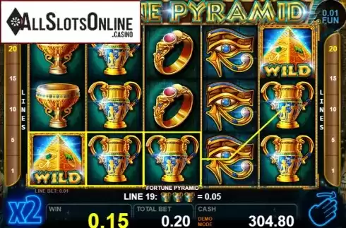 Win screen 3. Fortune Pyramid from Casino Technology