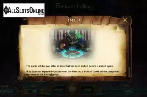 Bonus game rules screen 2