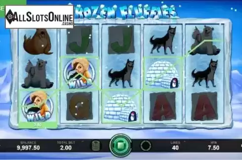 Wild Screen. Frozen Fluffies from Caleta Gaming