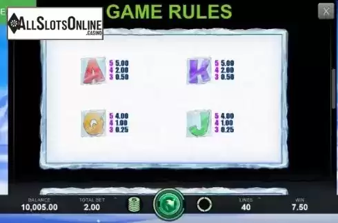 Game Rules. Frozen Fluffies from Caleta Gaming