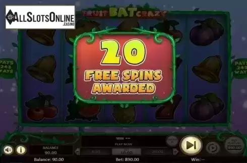 Free Spins Awarded. Fruit Bat Crazy from Betsoft
