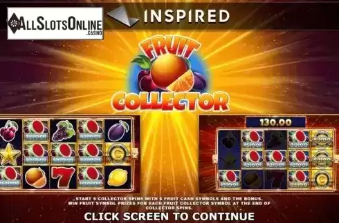 Start Screen. Fruit Collector from Inspired Gaming