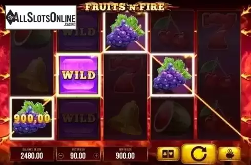 Win Screen. Fruits and Fire from SYNOT