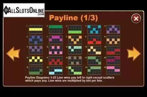 Paylines. Gemstone Legend from Triple Profits Games