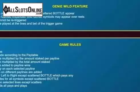 Features. Genie Wild Dice from NextGen