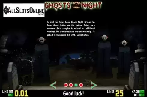 Paytable 3. Ghosts' Night HD from World Match
