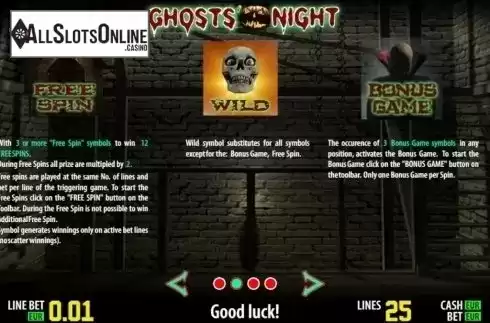 Paytable 2. Ghosts' Night HD from World Match