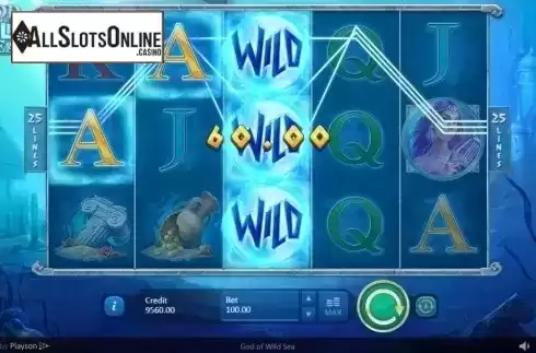 Win Screen 3. God of Wild Sea from Playson