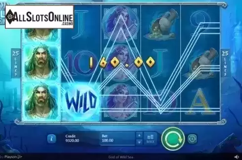 Win Screen 4. God of Wild Sea from Playson