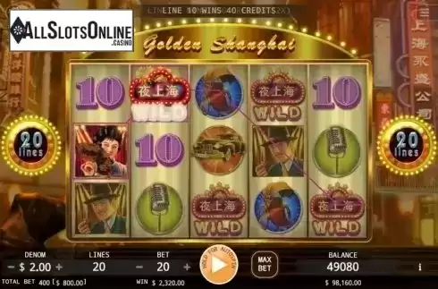 Win Screen. Golden Shanghai from KA Gaming