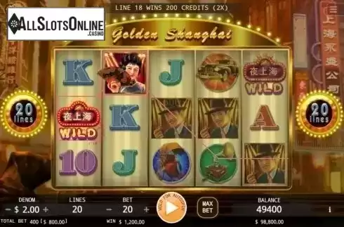 Win Screen. Golden Shanghai from KA Gaming