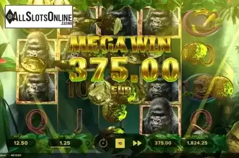Mega Win. Gorilla Kingdom from NetEnt