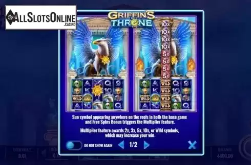 Start Screen. Griffins Throne from IGT