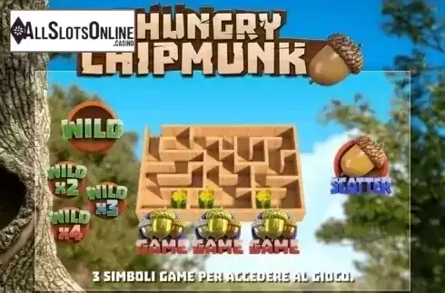 Start Screen. Hungry Chipmunk from Tuko Productions