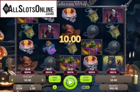 Win Screen. Halloween Witch from Booongo