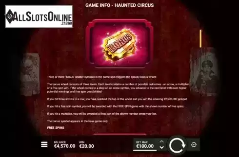 Features 2. Haunted Circus from Hacksaw Gaming