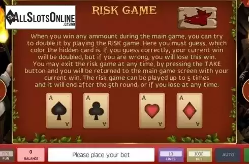 Risk Game. Hearts of Three from InBet Games