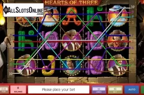 Reel Screen. Hearts of Three from InBet Games