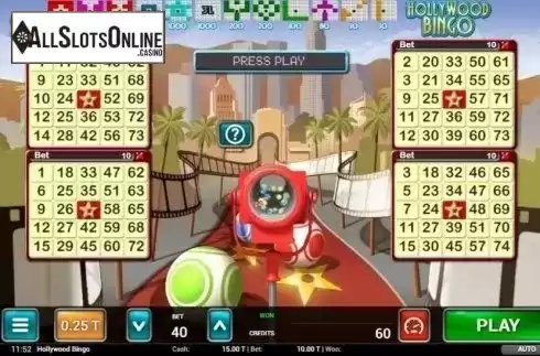 Game Screen 1. Hollywood Bingo from MGA
