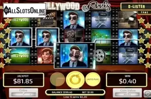 Win screen. Hollywood Reels from Concept Gaming