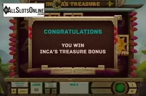 Bonus Game 1. Inca's Treasure from Tom Horn Gaming