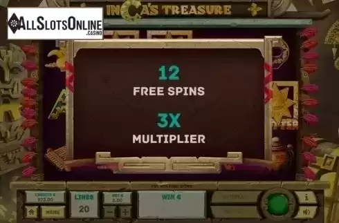 Free Spins 1. Inca's Treasure from Tom Horn Gaming