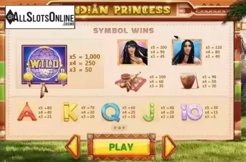 Screen2. Indian Princess from Cayetano Gaming