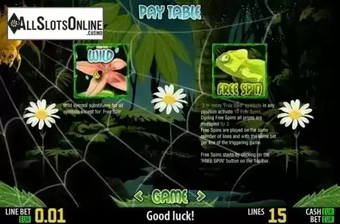 Paytable 2. Insect World HD from World Match