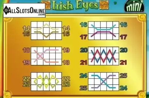 Paytable 6. Irish Eyes Mini from NextGen