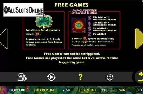 Paytable 2. Jungle Treasure (Aspect Gaming) from Aspect Gaming