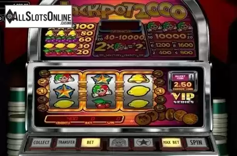 Game Workflow screen. Jackpot2000 VIP from Betsoft