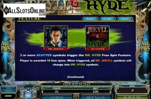 Screen4. Jekyll And Hyde (Microgaming) from Microgaming