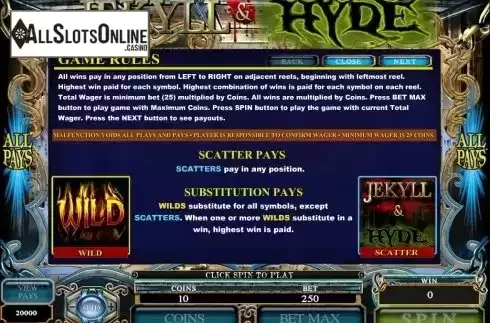Screen2. Jekyll And Hyde (Microgaming) from Microgaming