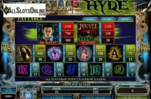 Screen3. Jekyll And Hyde (Microgaming) from Microgaming