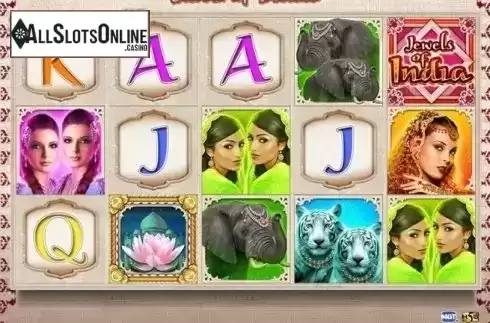 Game Workflow screen. Jewels Of India from High 5 Games