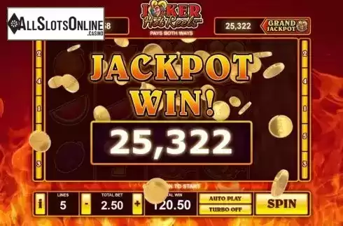 Jackpot Win. Joker Hot Reels from Playtech Origins
