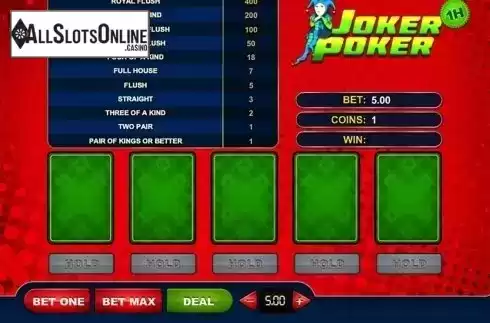 Reels screen. Joker Poker (GVG) from GVG