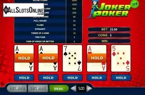 Game workflow. Joker Poker (GVG) from GVG