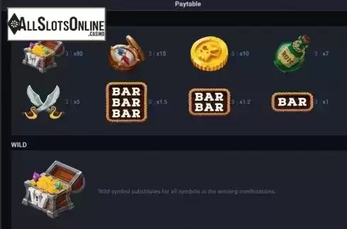 Paytable. Jolly Treasures from Evoplay Entertainment