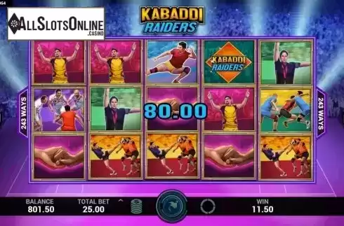 Win Screen 3. Kabaddi Raiders from Indi Slots