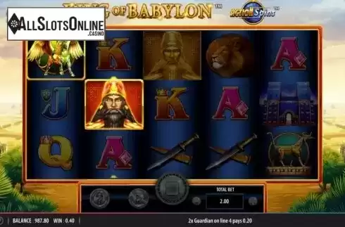 Win Screen 2. King of Babylon from Shuffle Master